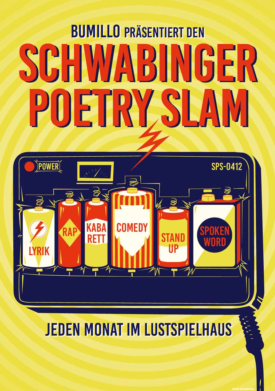 Bumillo & Schwabinger Poetryslam Plakat